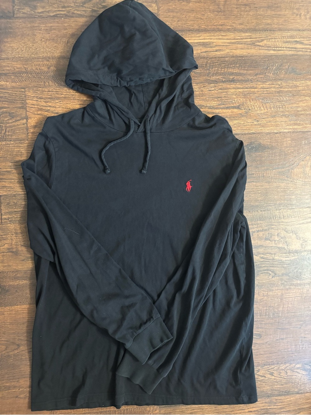 Polo Ralph Lauren Men's Black Solid Jersey Hooded T-Shirt Large